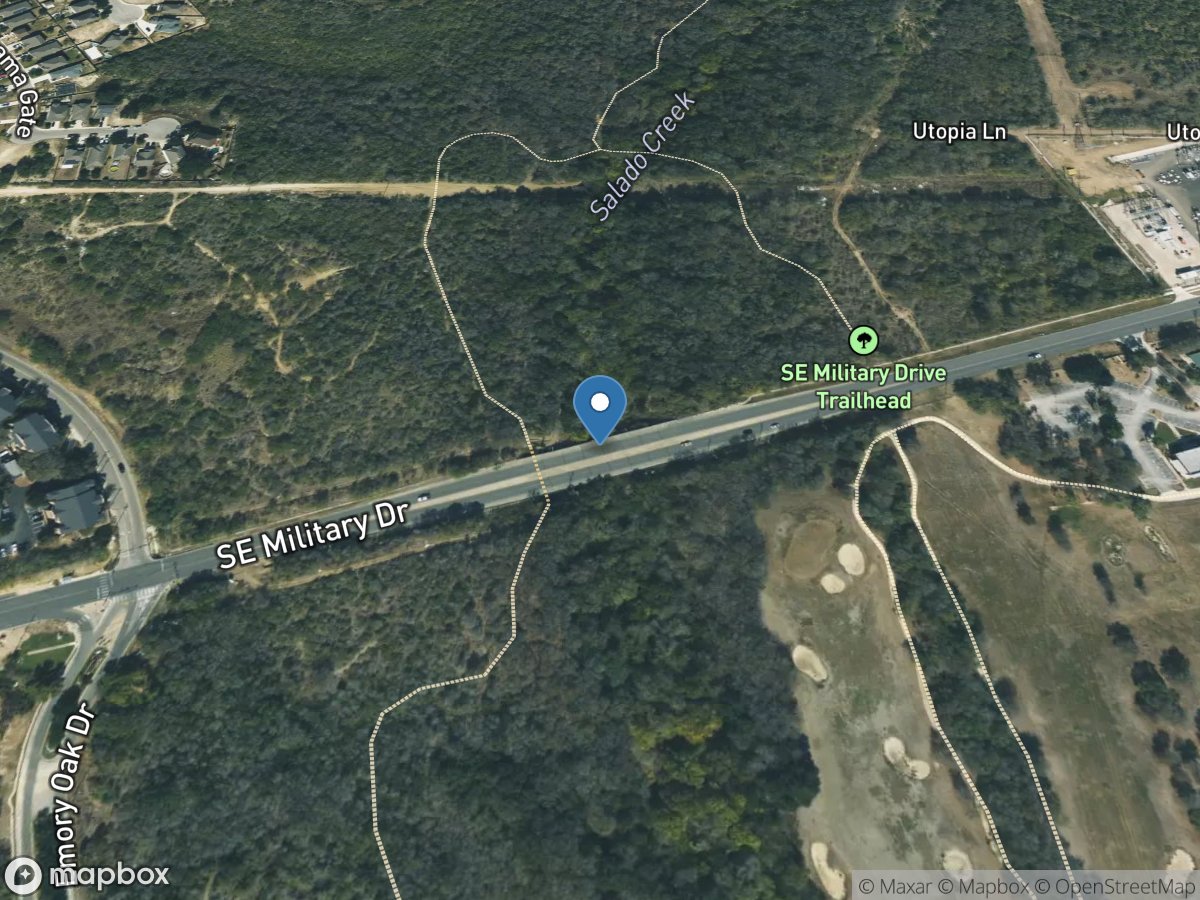 Salado Creek at Loop 13, San Antonio, TX location