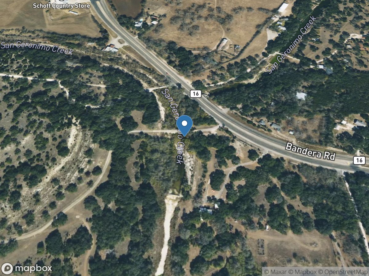 San Geronimo Creek near Helotes, TX location
