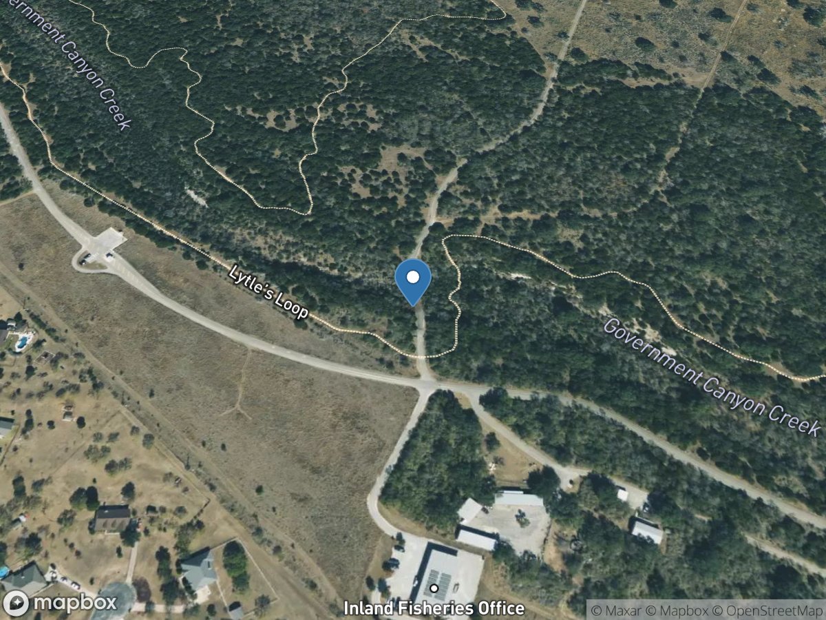 Culebra Creek in GCSNA near Helotes, TX location