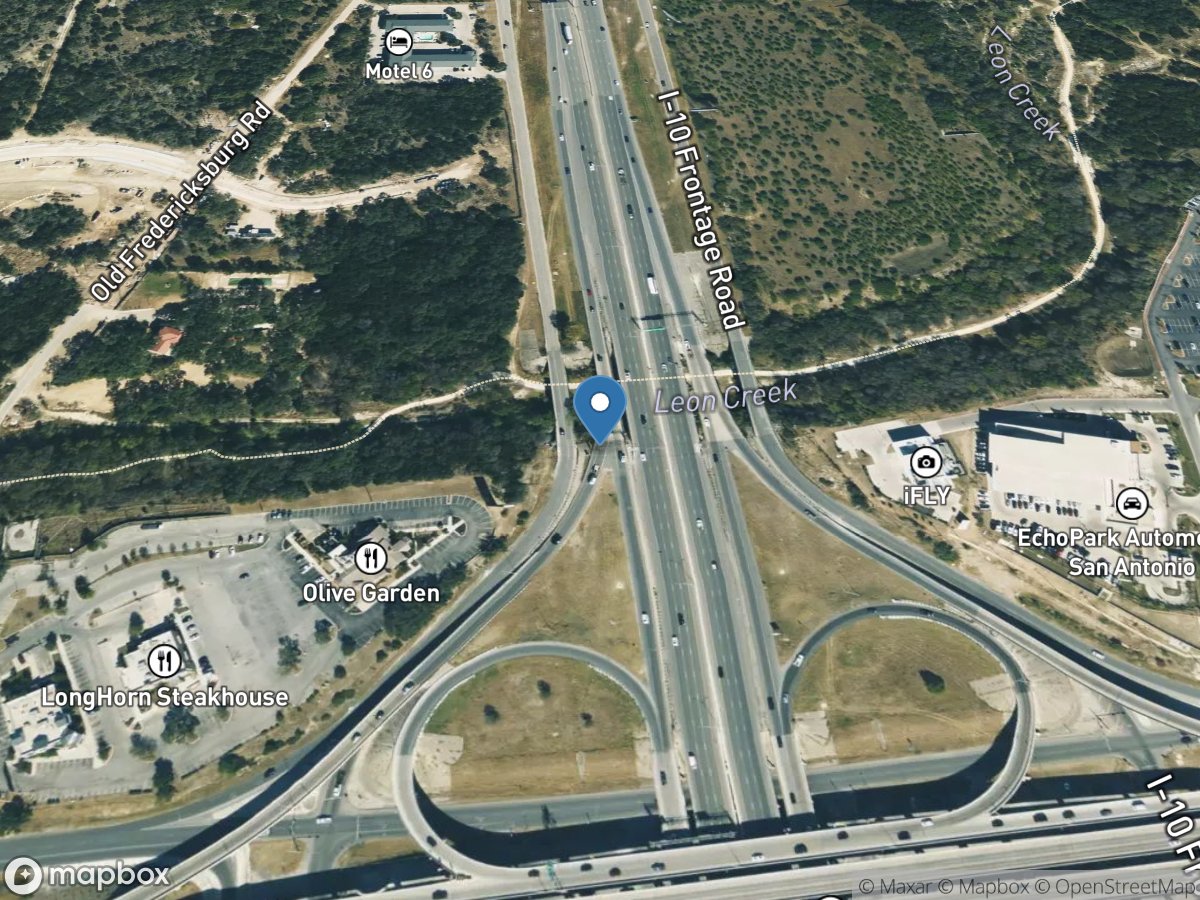 Leon Creek at IH 10 and Loop 1604 near San Antonio, TX location