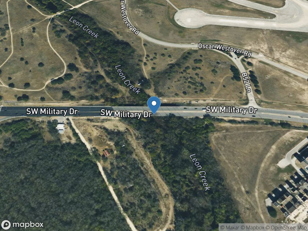 Leon Creek at Southwest Military Dr, San Antonio, TX location
