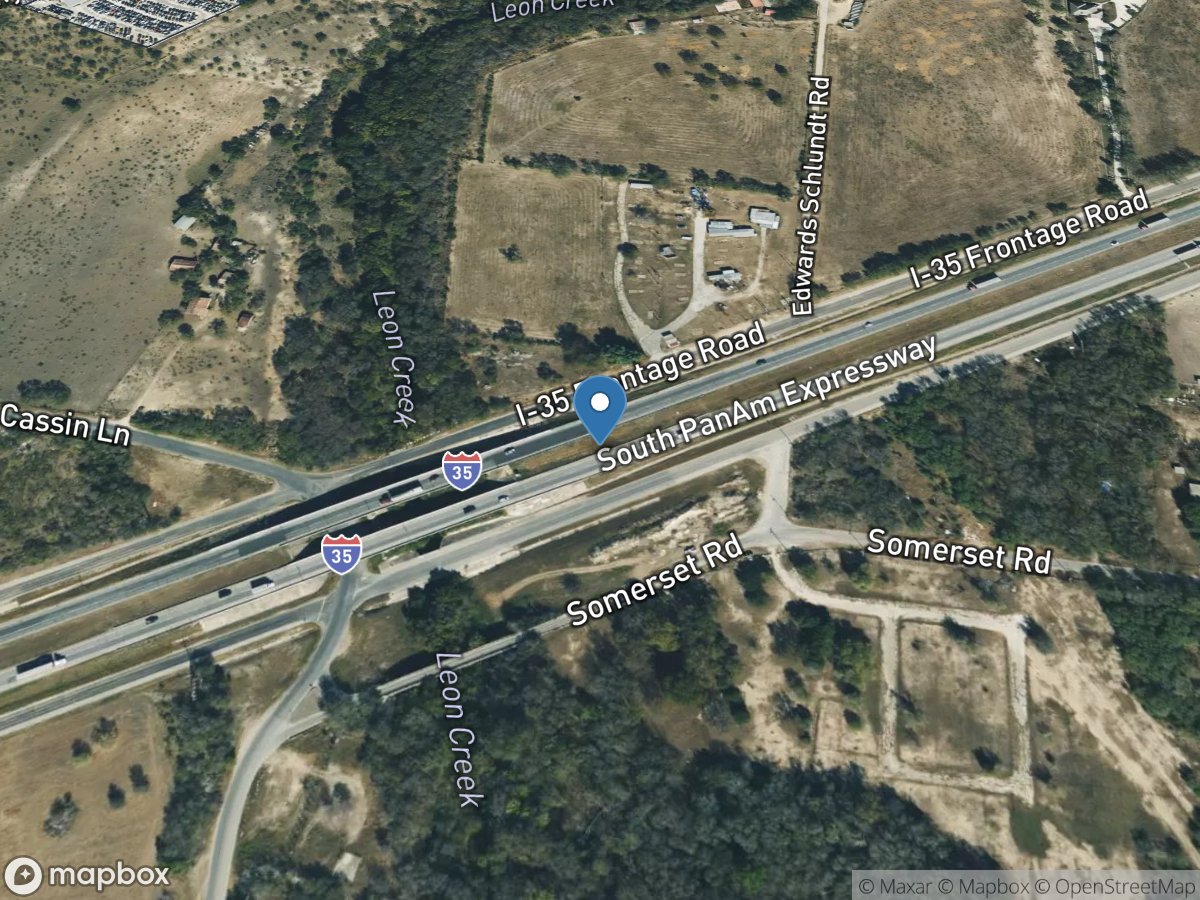 Leon Creek at IH 35, San Antonio, TX location