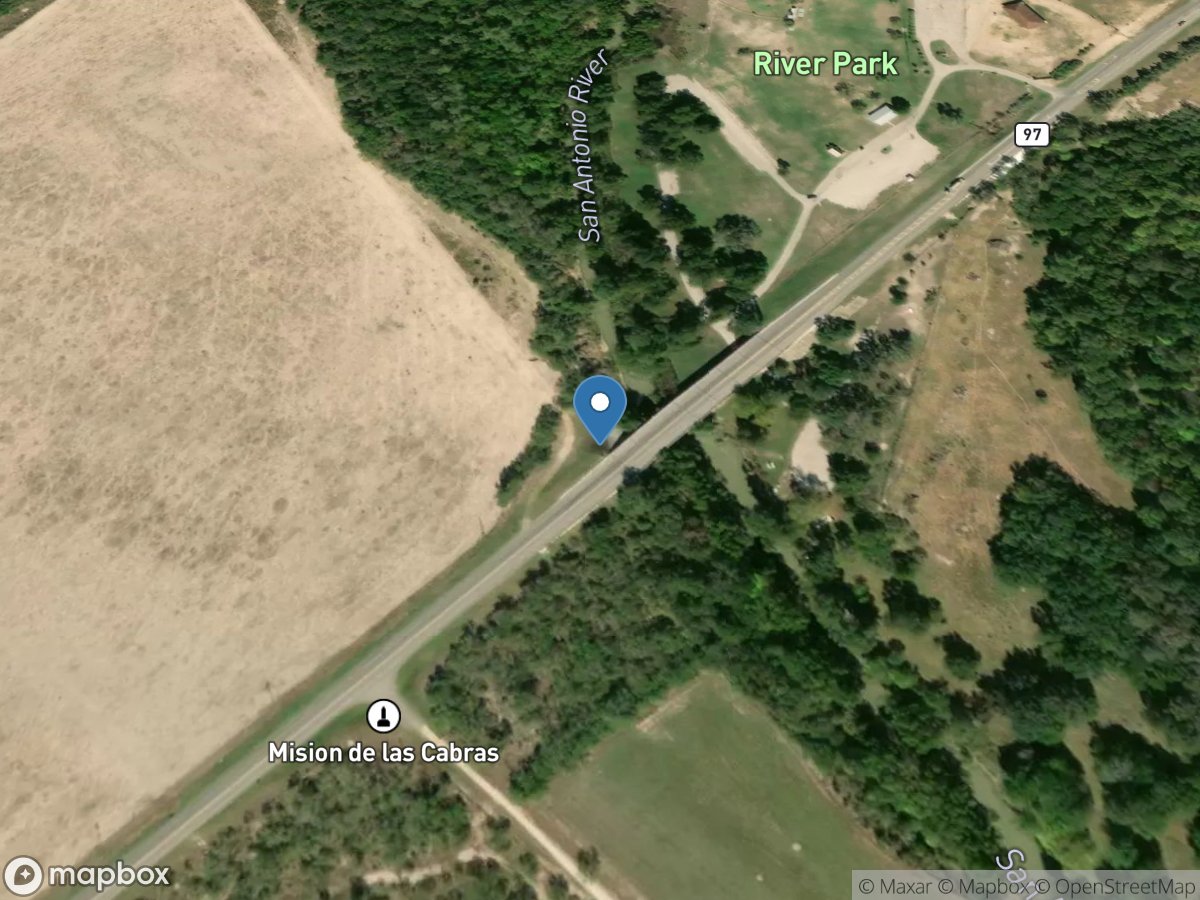 San Antonio Rv near Floresville, TX location