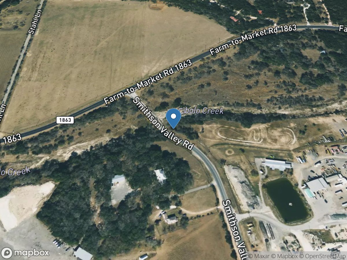 Cibolo Creek at Smithson Valley Road near Bulverde, TX location