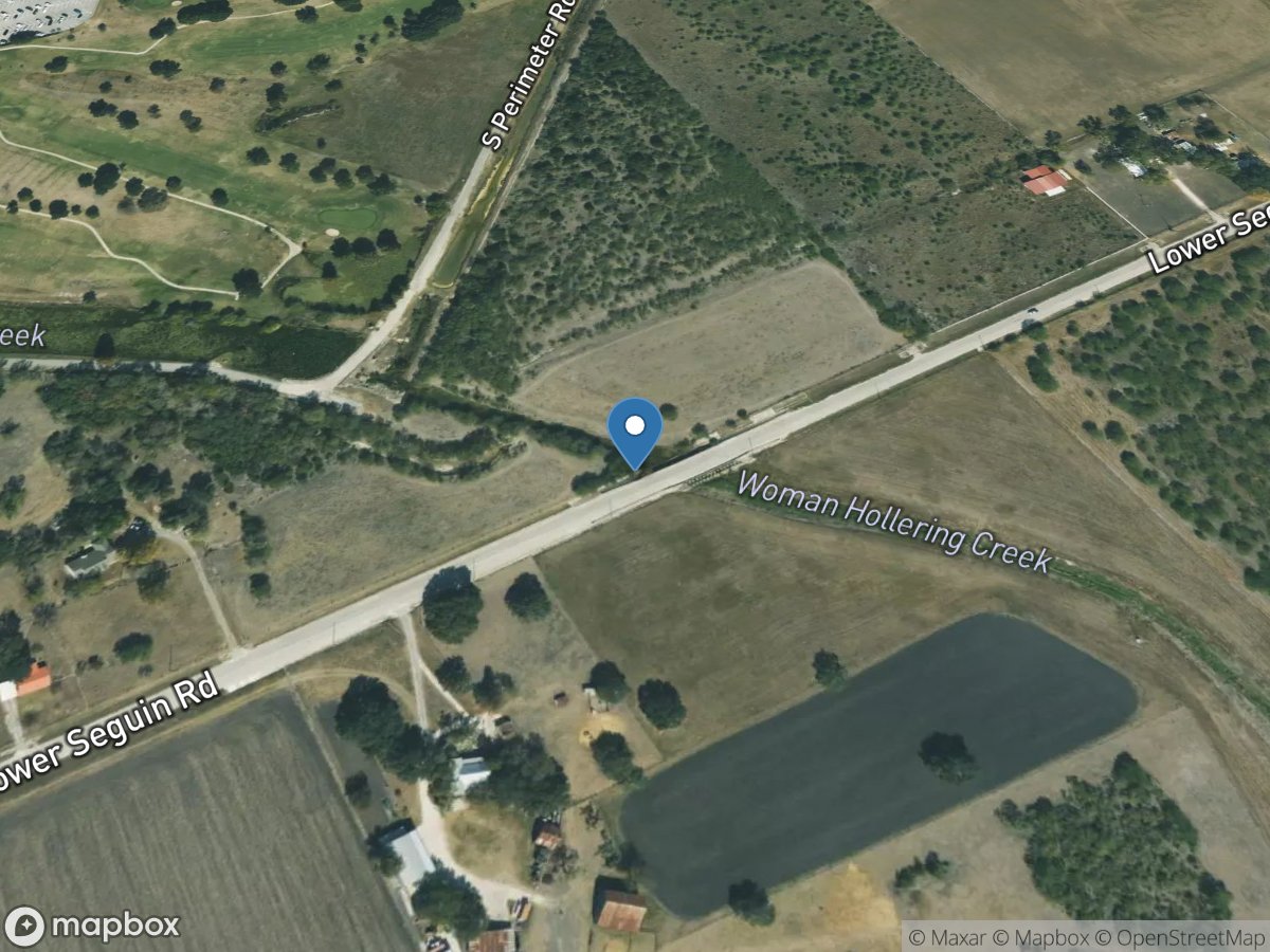 Womans Hollow Creek at Lower Seguin Road near Shertz, TX location