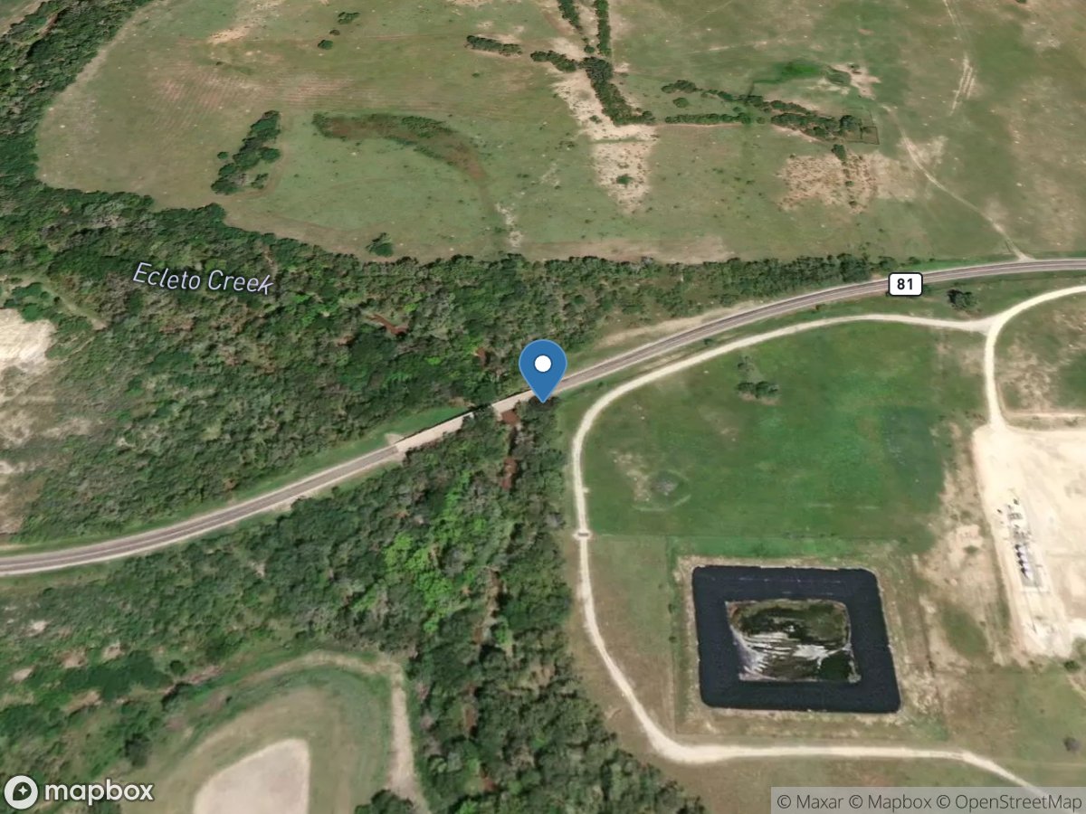 Ecleto Creek near Runge, TX location