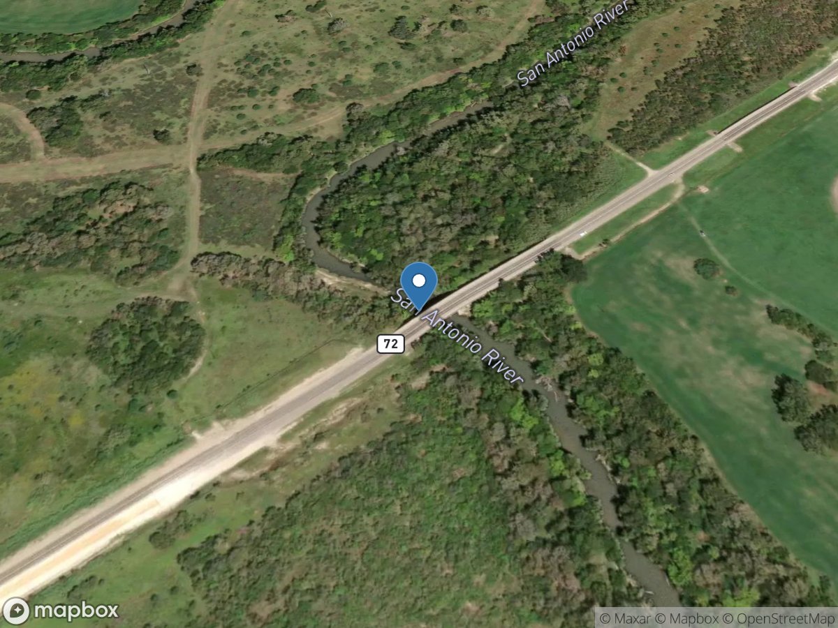 San Antonio Rv at SH 72 near Runge, TX location