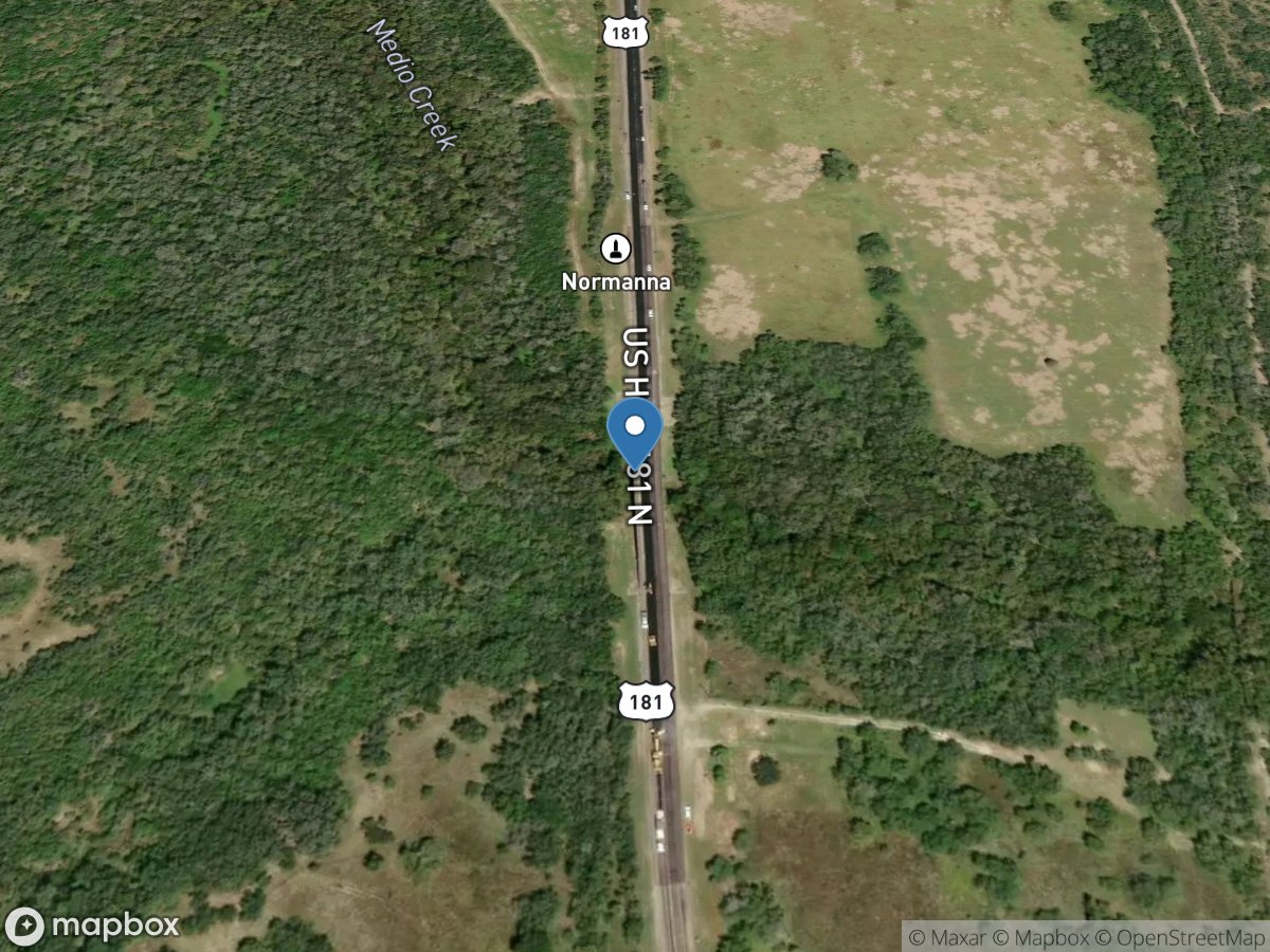 Medio Creek near Normanna, TX location