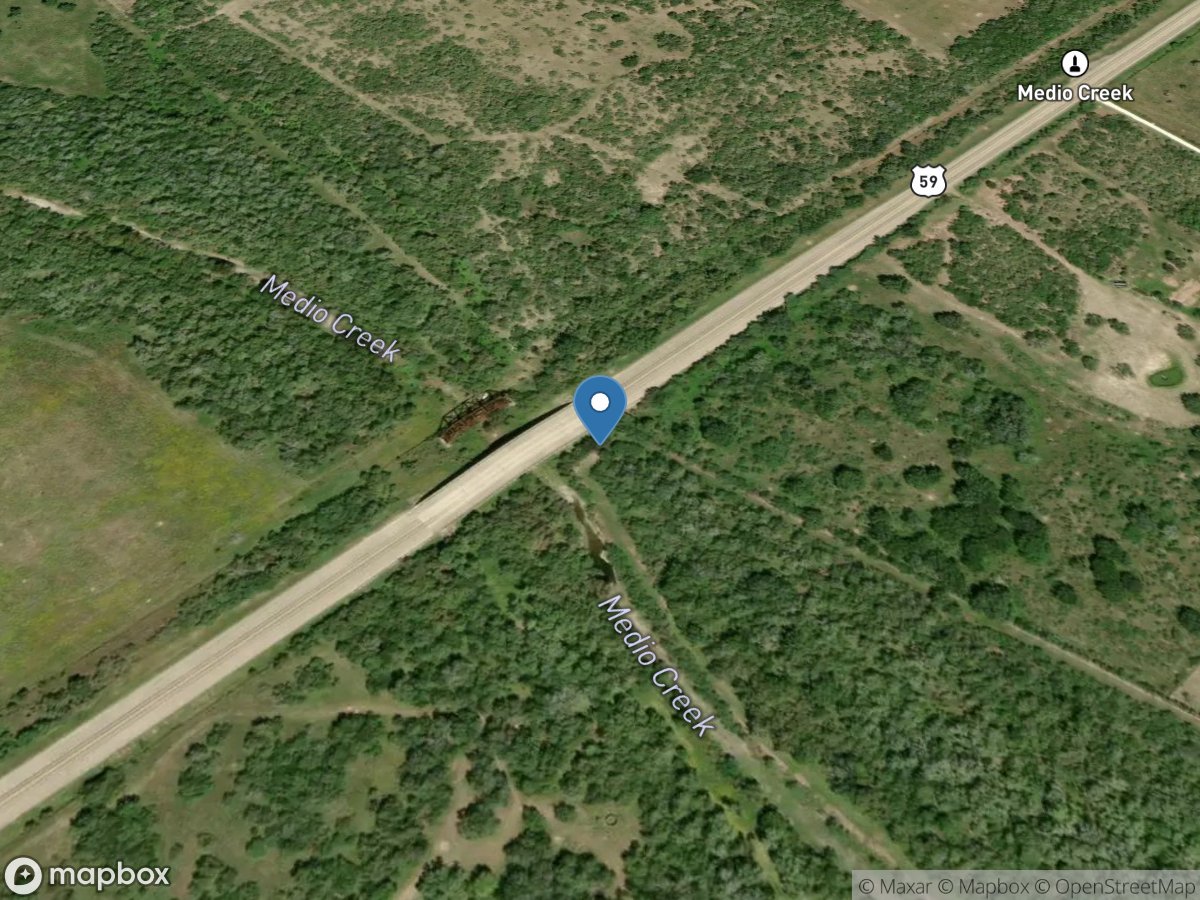Medio Creek near Beeville, TX location
