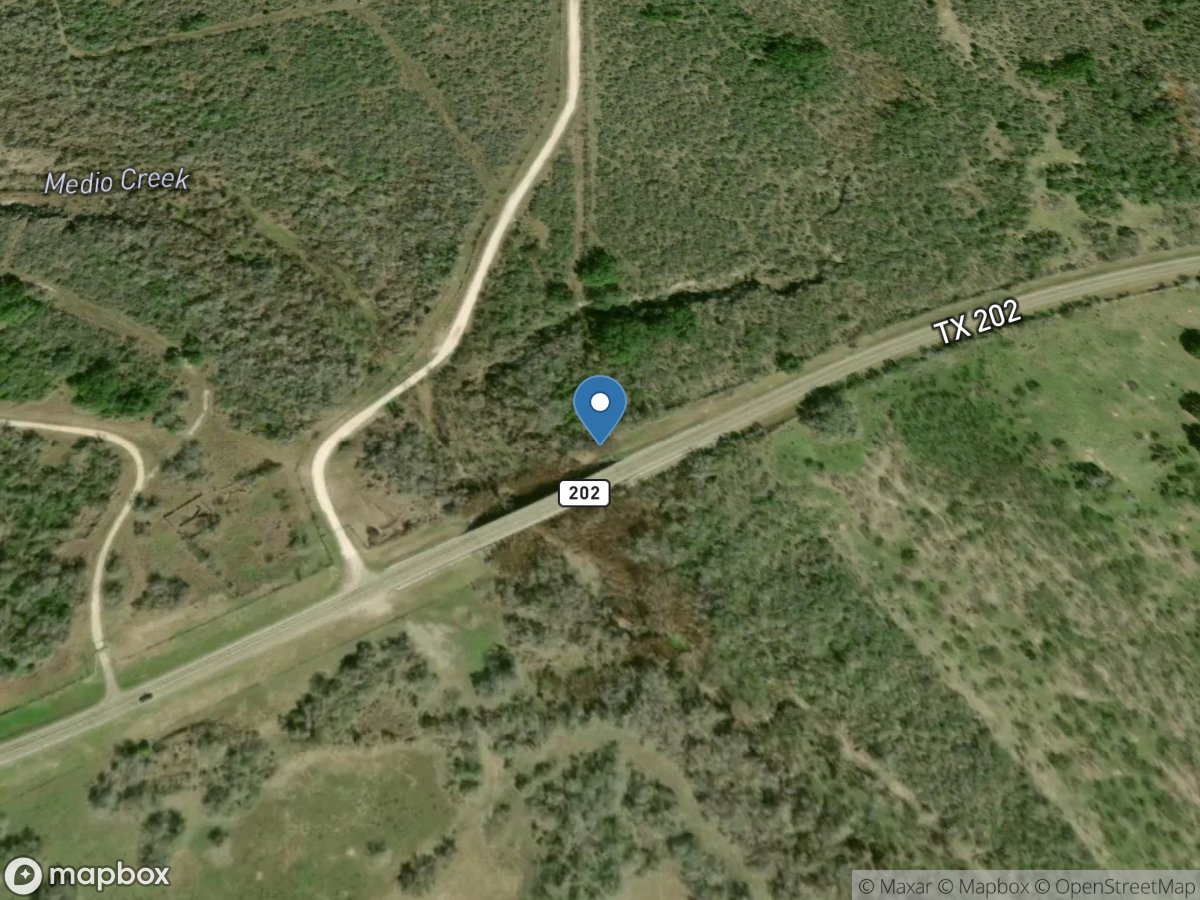 Medio Creek at SH 202 near Beeville, TX location