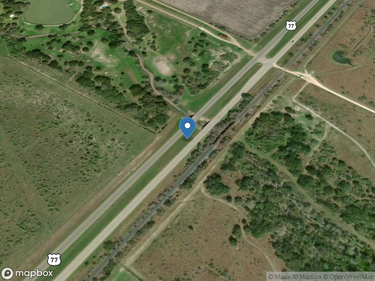 Devils Run Creek at US 77 near Woodsboro, TX location