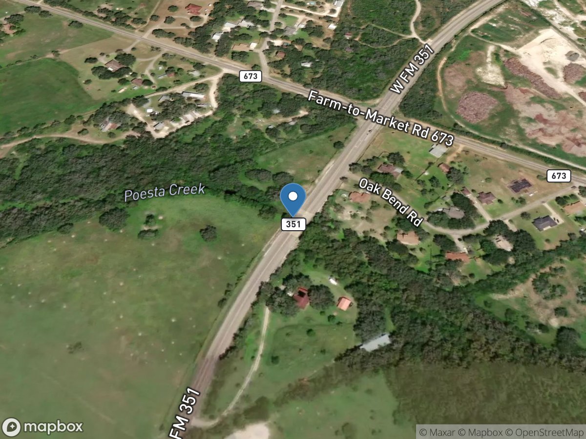 Poesta Creek at FM 351 near Beeville, TX location