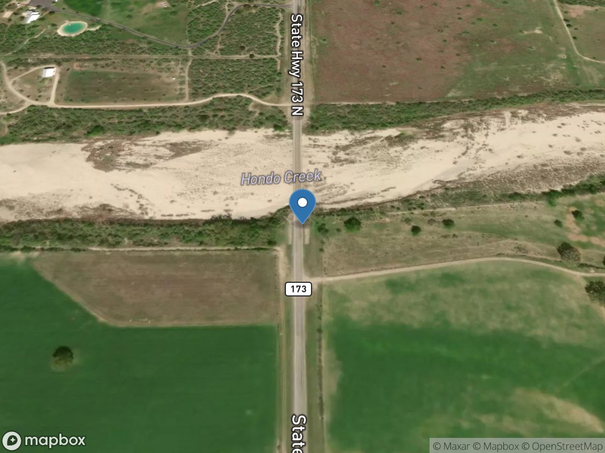 Hondo Creek at SH 173 near Hondo, TX location