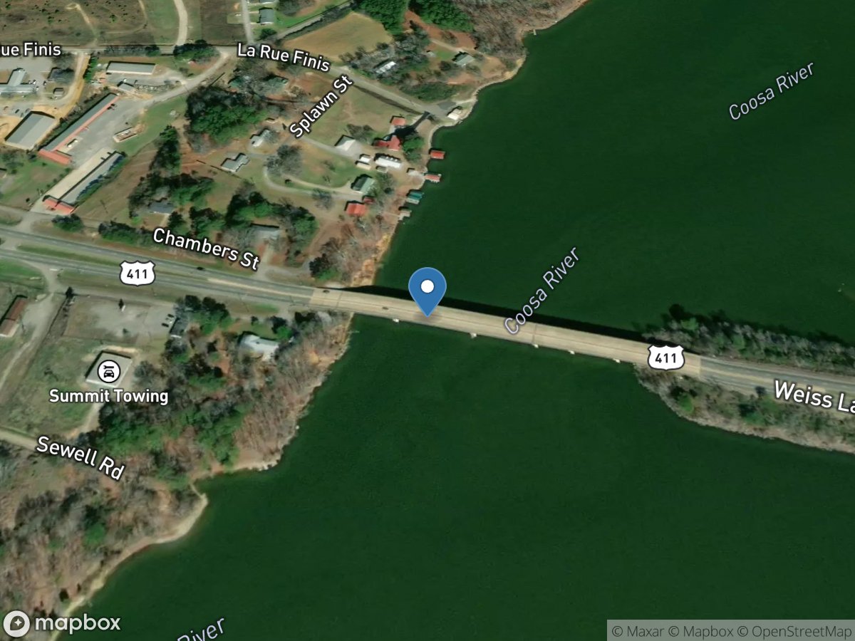 Coosa River at Leesburg AL location