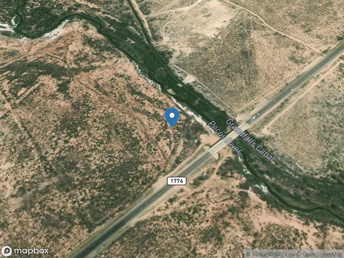 Pecos Rv at RR 1776 near Grandfalls, TX location