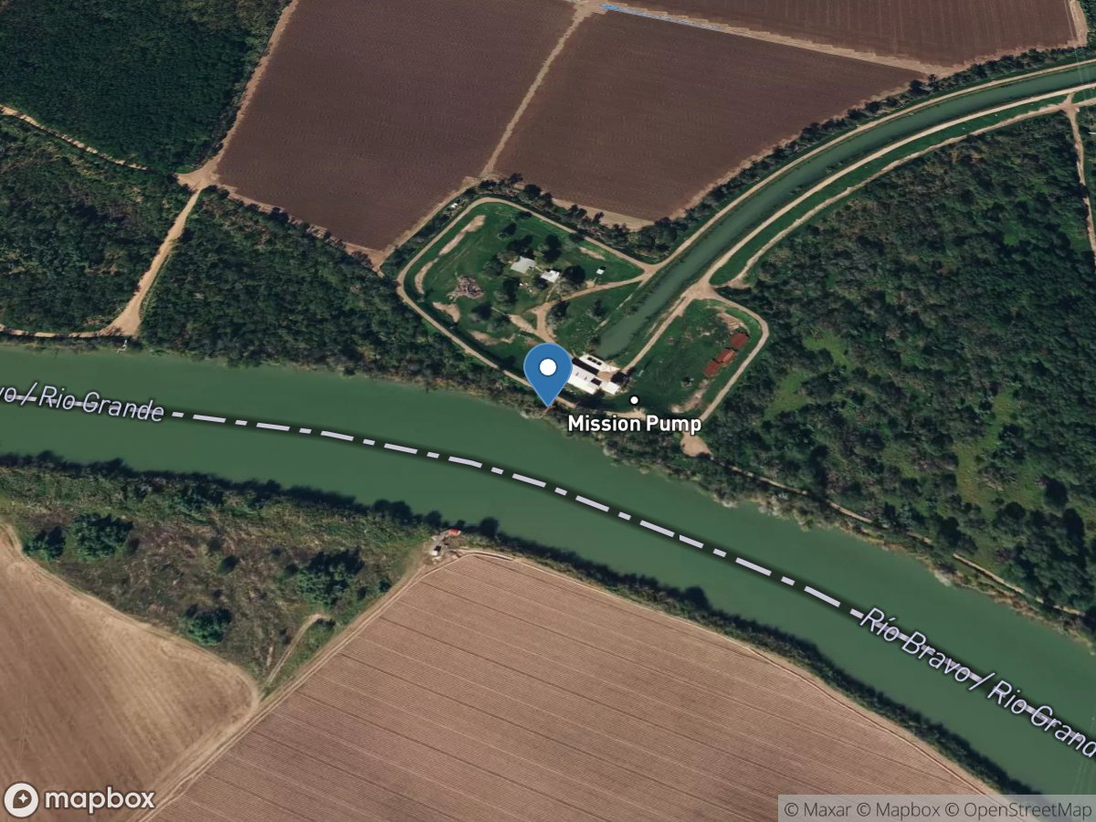 Rio Grande at Mission Main Canal near Mission, TX location