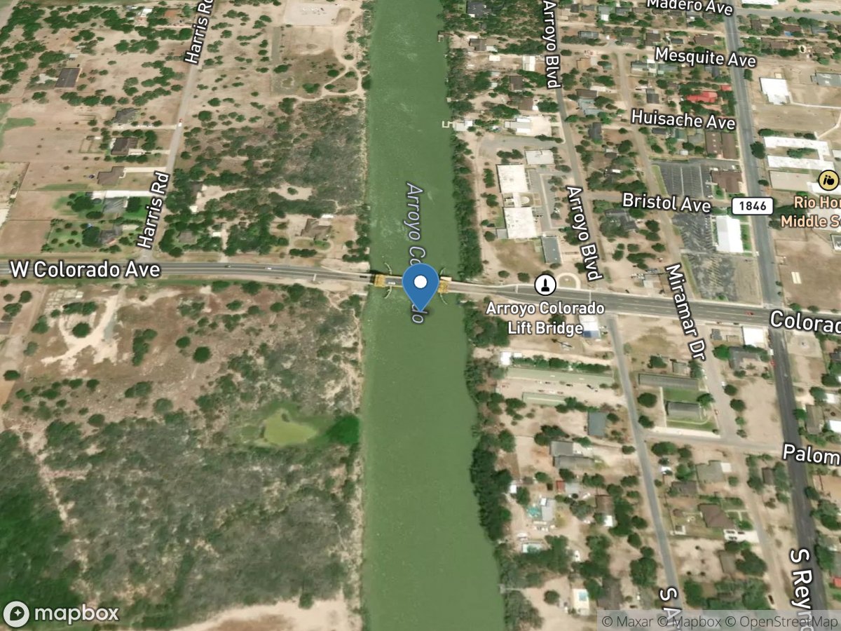Arroyo Colorado at FM 106, Rio Hondo, TX location