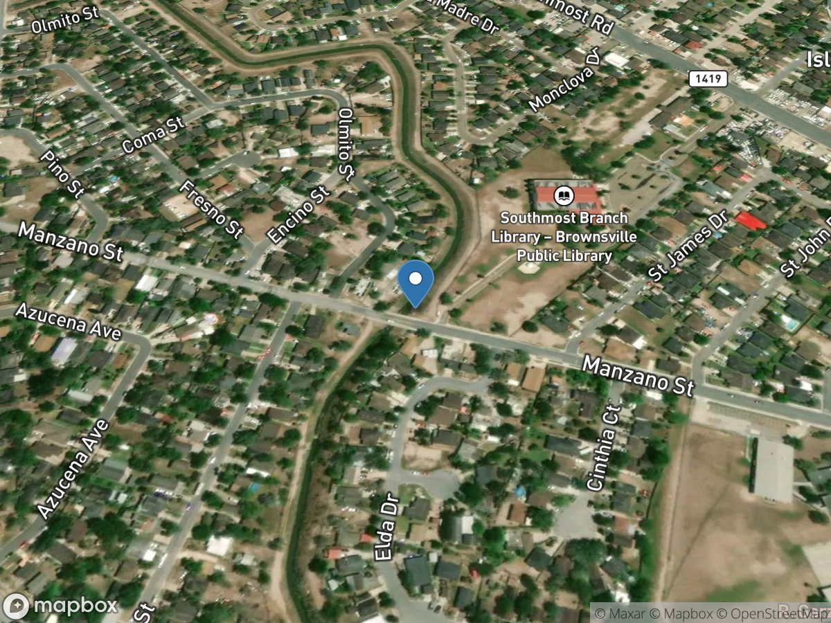 N Main Drain at Manzano St, Brownsville, TX location