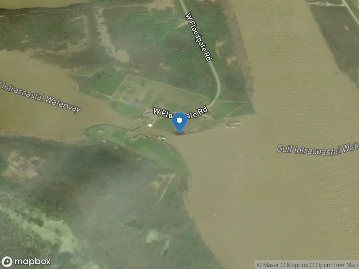 GIWW West of Brazos Rv near Freeport, TX location