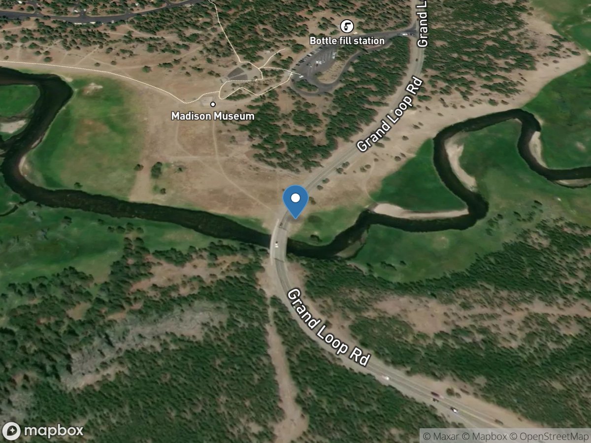 Gibbon River at Madison Jct, YNP location