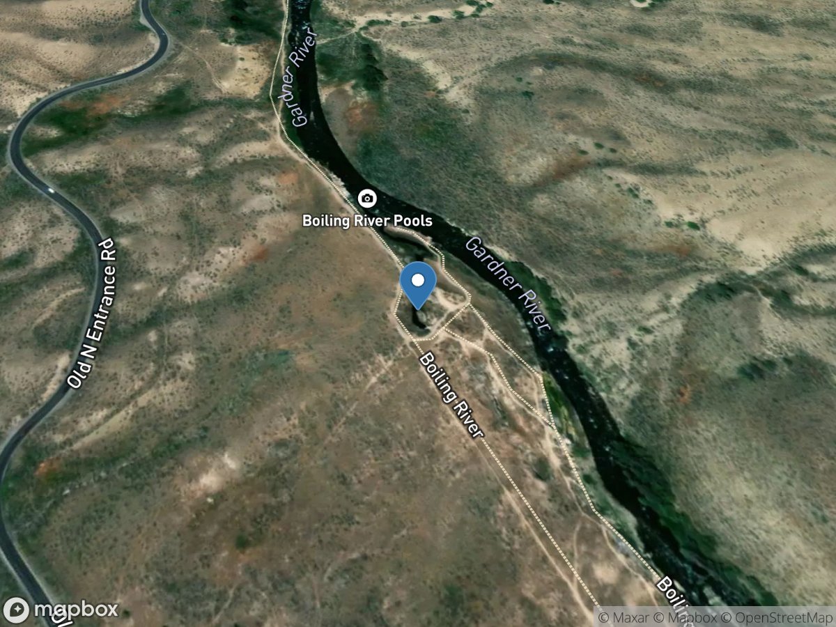 Boiling River at Mammoth,YNP location