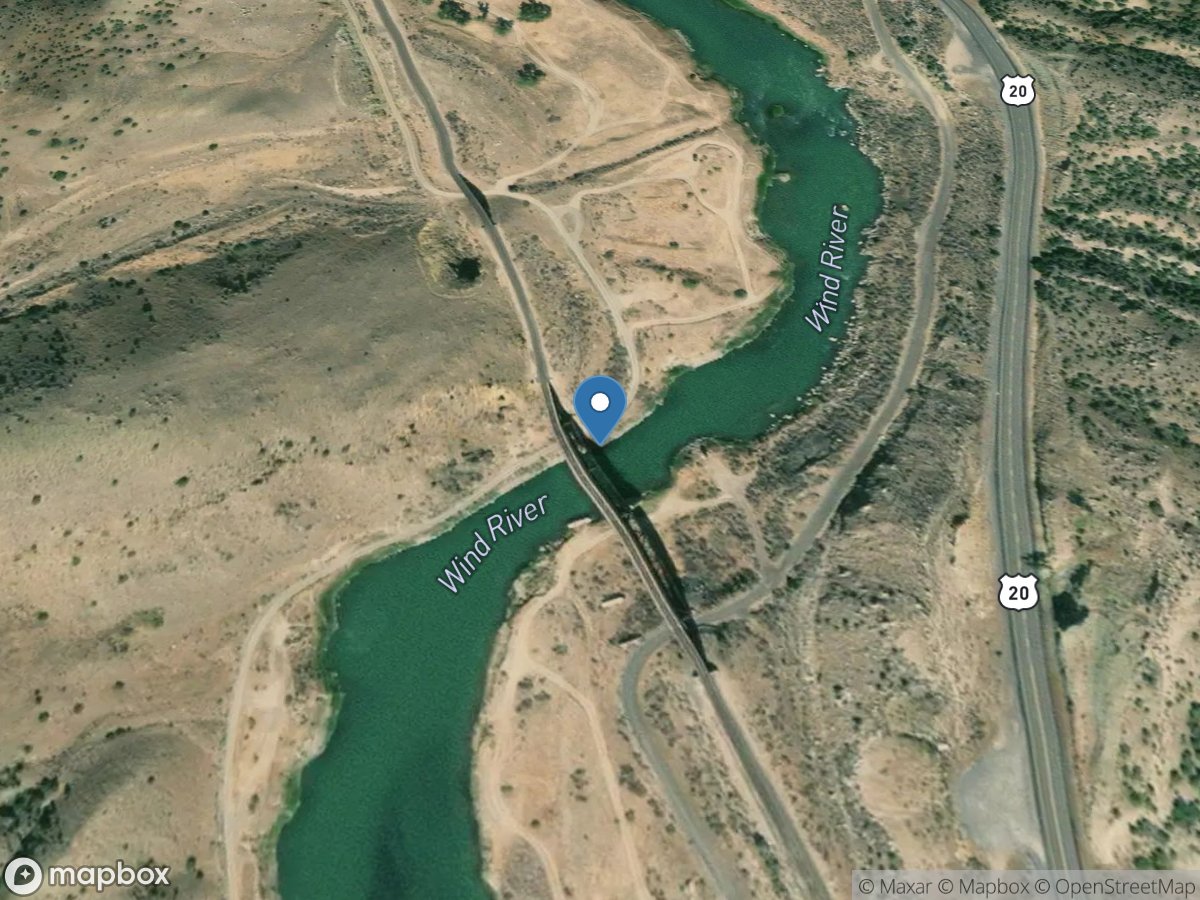 Wind River below Boysen Reservoir, WY location