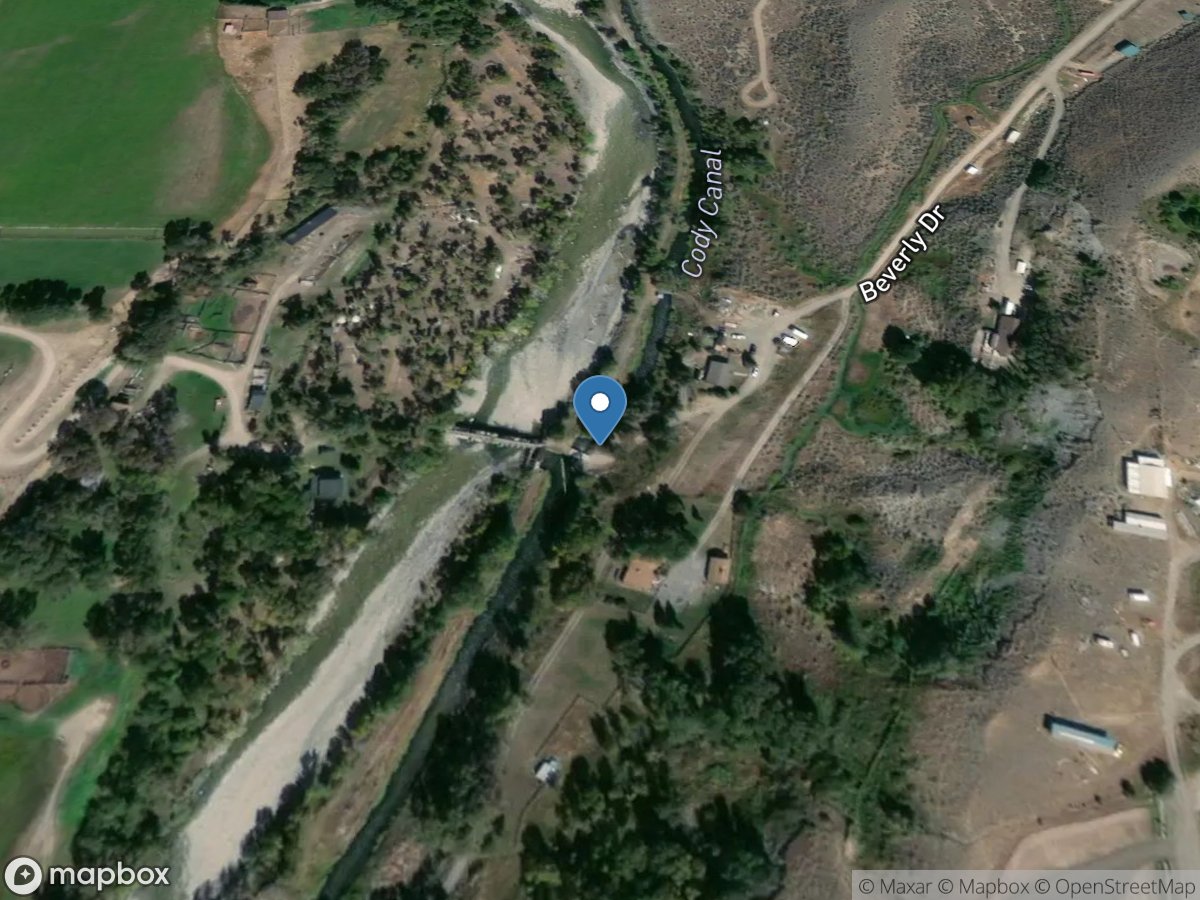 South Fork Shoshone River above Buffalo Bill RES, WY location