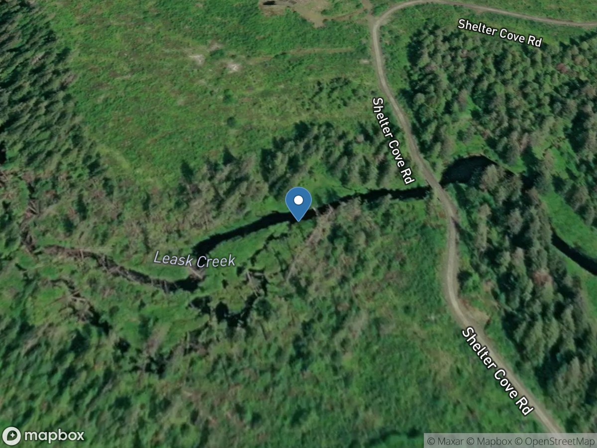 Leask Creek at Shelter Cove near Ketchikan AK location