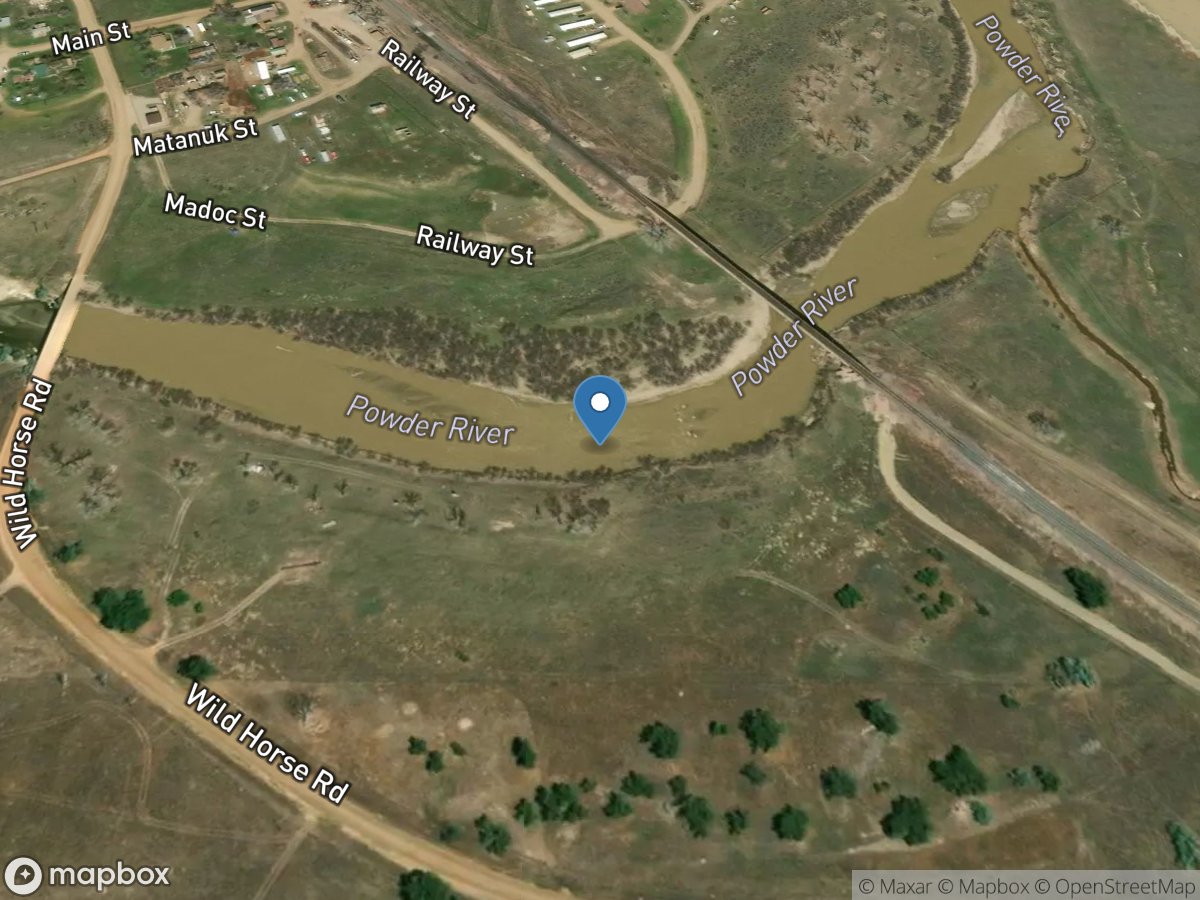 Powder River at Arvada, WY location