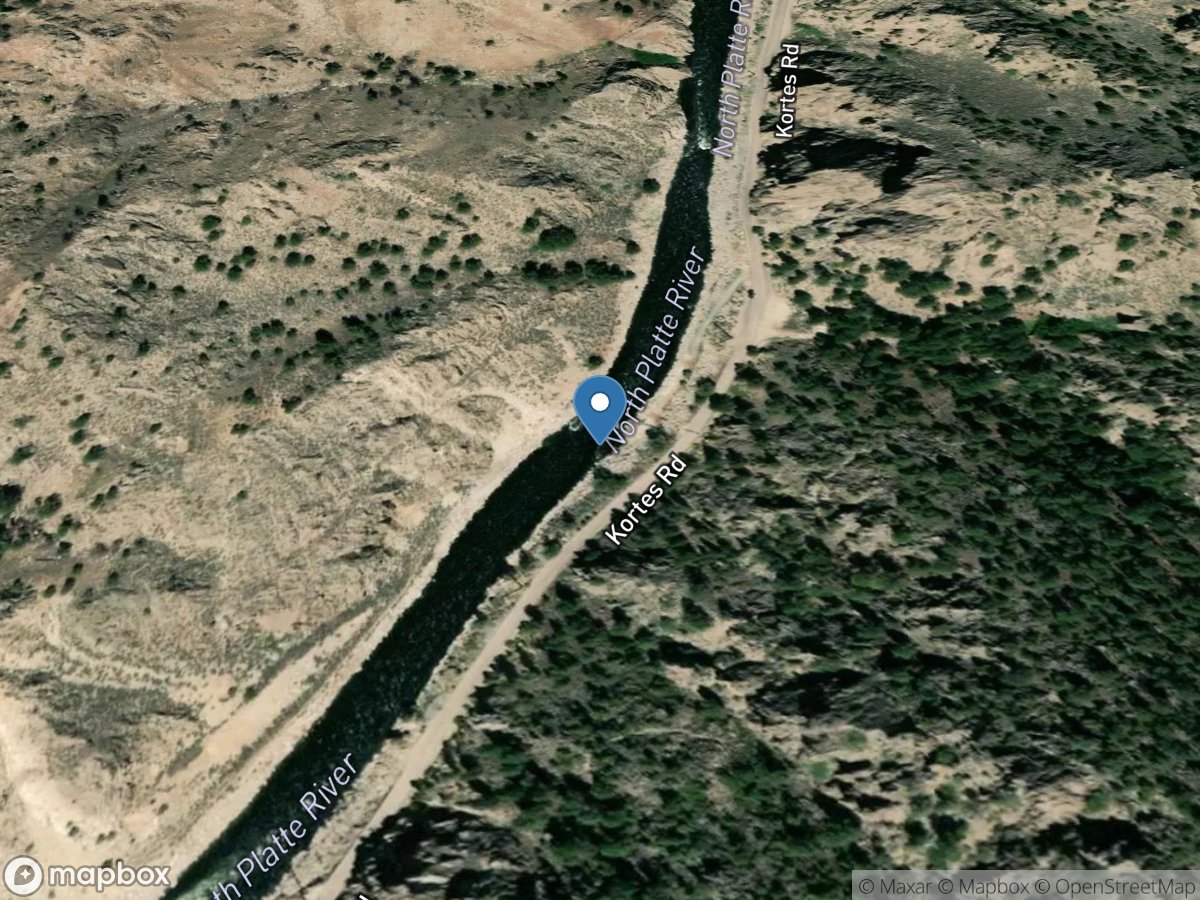 North Platte River above Pathfinder Reservoir WY location