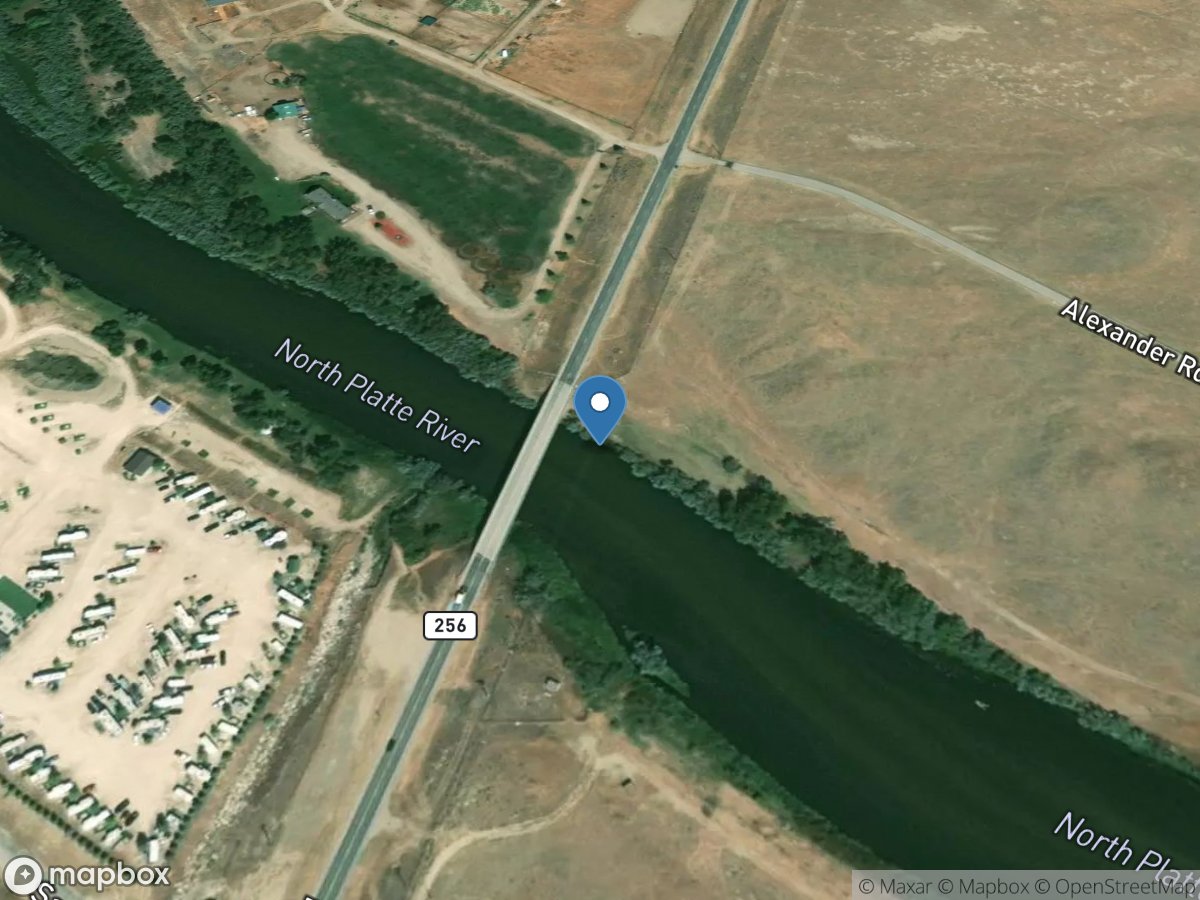 North Platte River below Casper, WY location