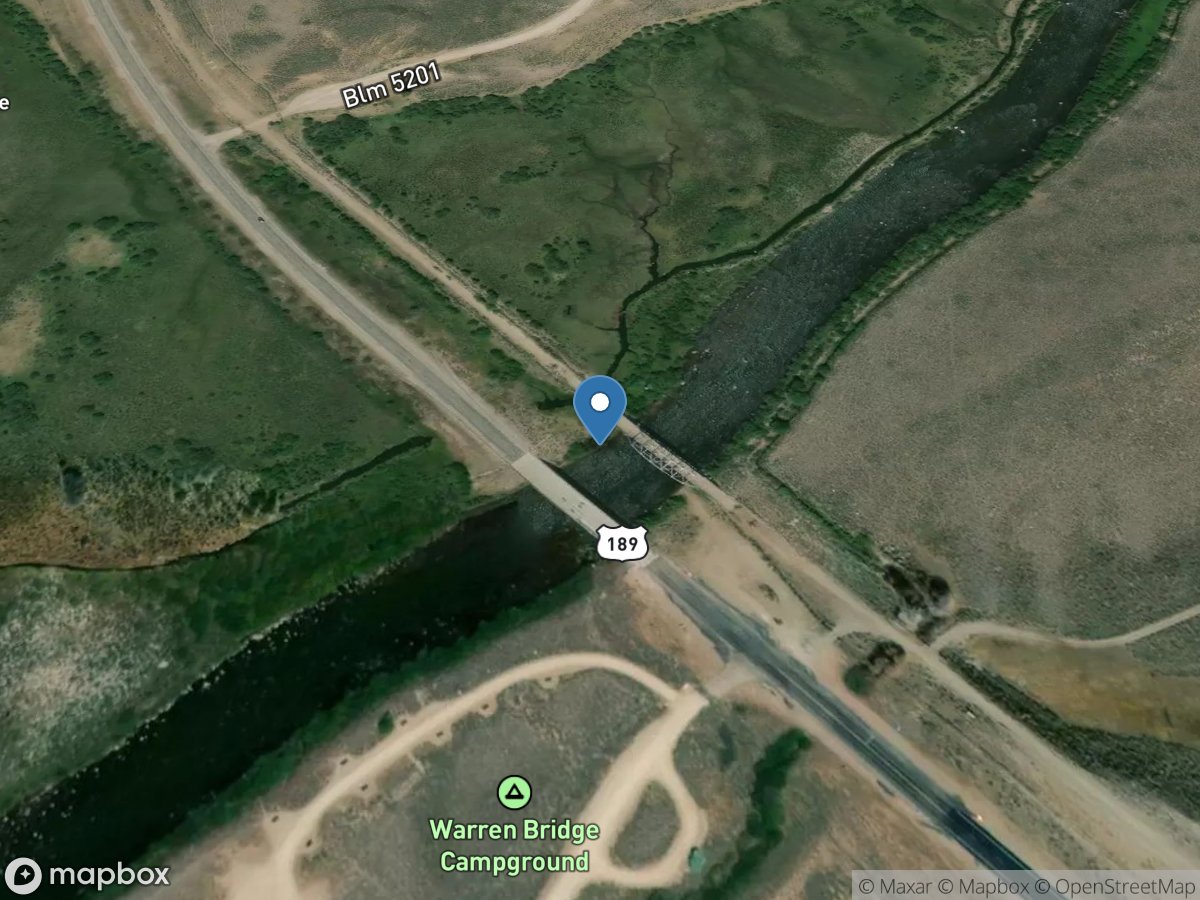 Green River at Warren Bridge, near Daniel, WY location