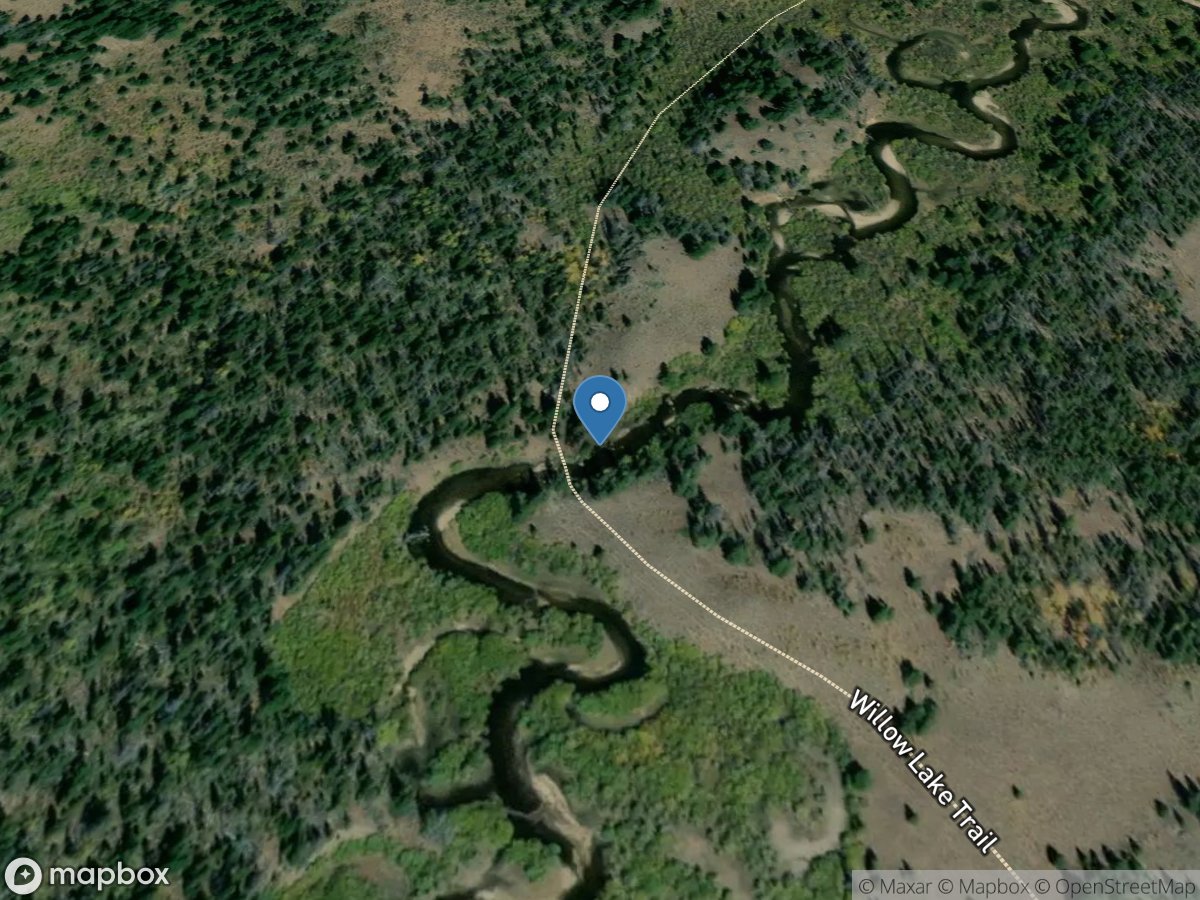 Lake Creek above Willow Lake, near Cora, WY location
