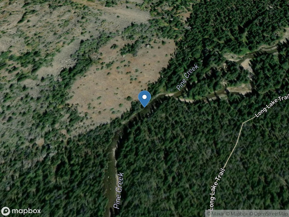 Pine Creek above Fremont Lake, WY location