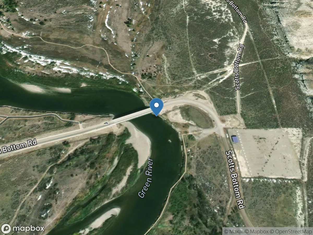 Green River below Green River, WY location