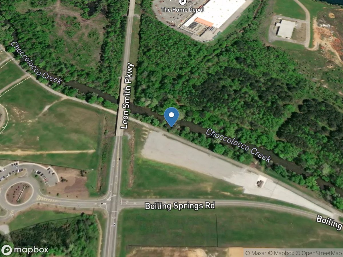 Choccolocco Creek near Boiling Spring, Alabama location