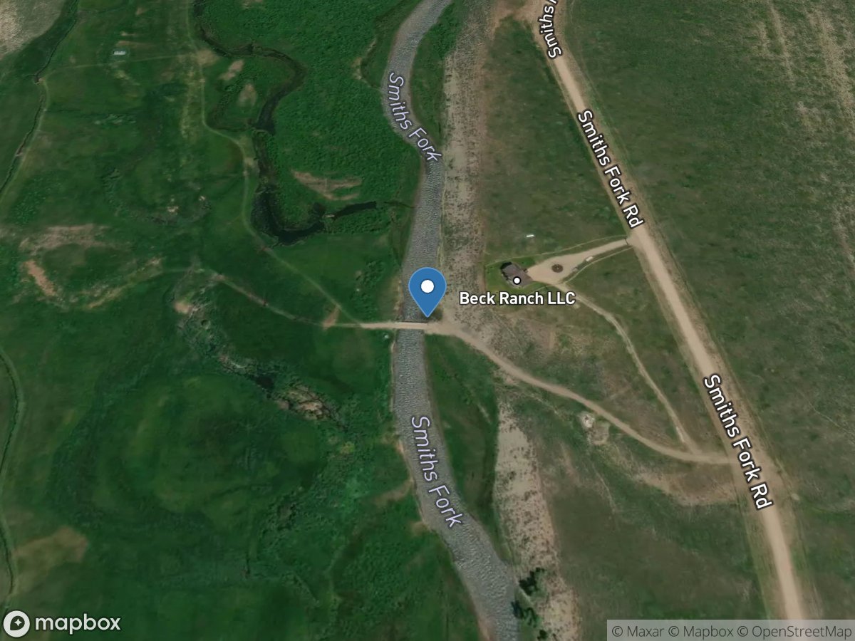 Smiths Fork near Border, WY location