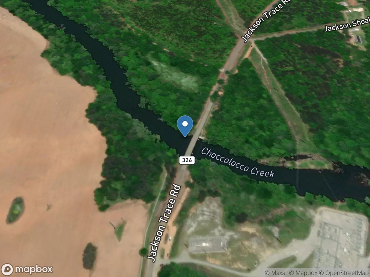 Choccolocco Creek at Jackson Shoal near Lincoln AL location