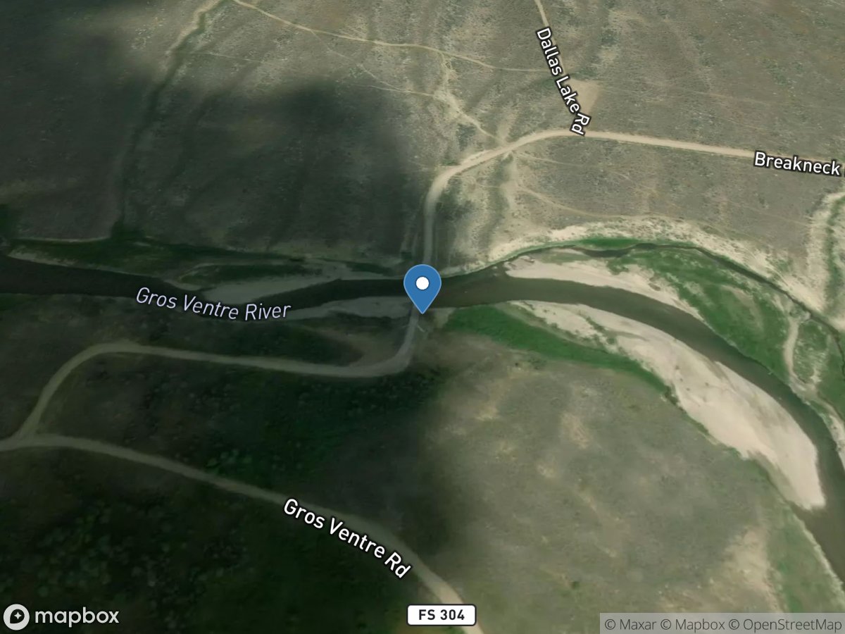 Gros Ventre River above Upper Slide Lk, near Kelly, WY location
