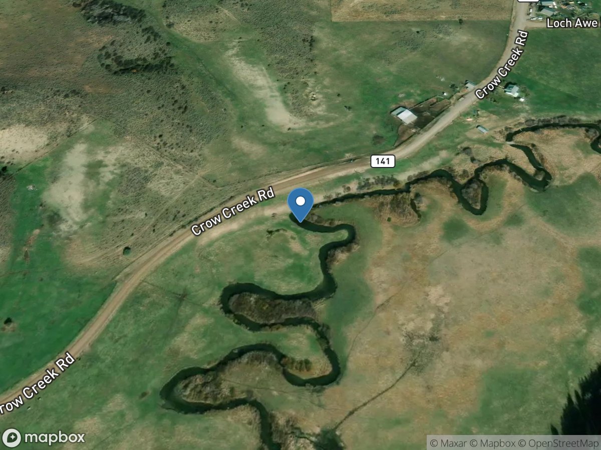 Crow Creek near Fairview, WY location