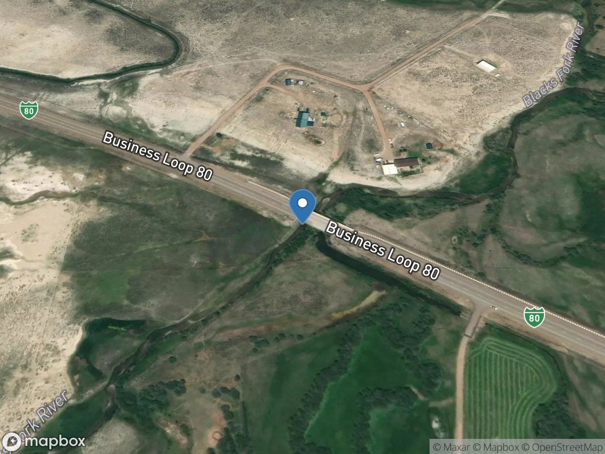 Blacks Fork ab I-80 Below drain, near Ft Bridger, WY location