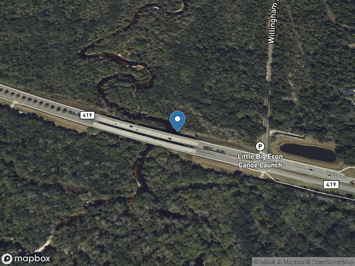 Econlockhatchee River near Oviedo, FL location