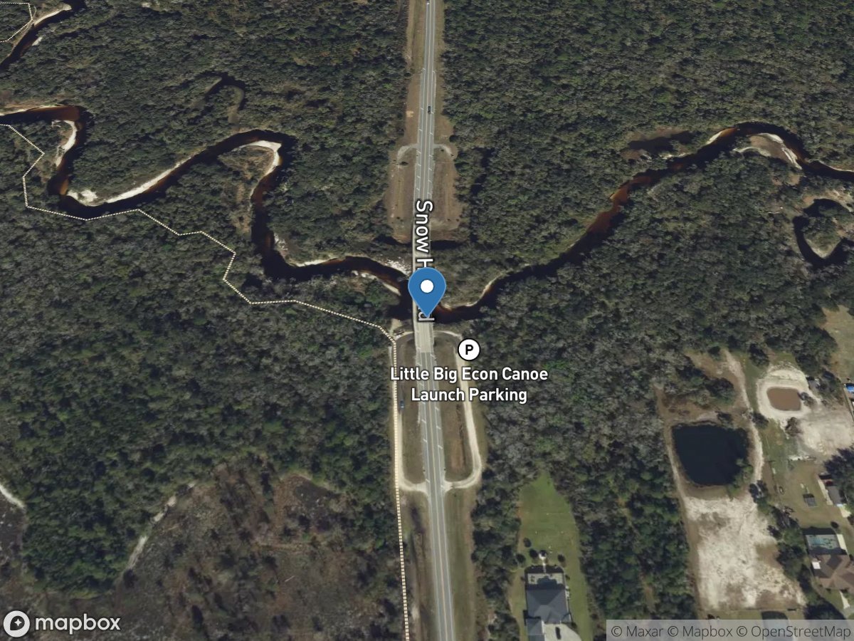 Econlockhatchee River near Chuluota, FL location
