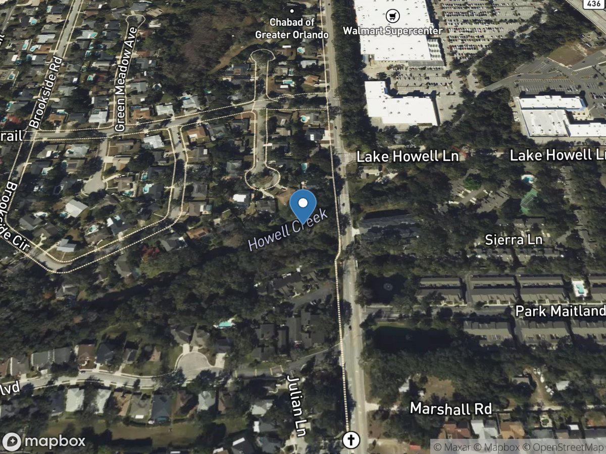 Howell Creek near Altamonte Springs, FL location