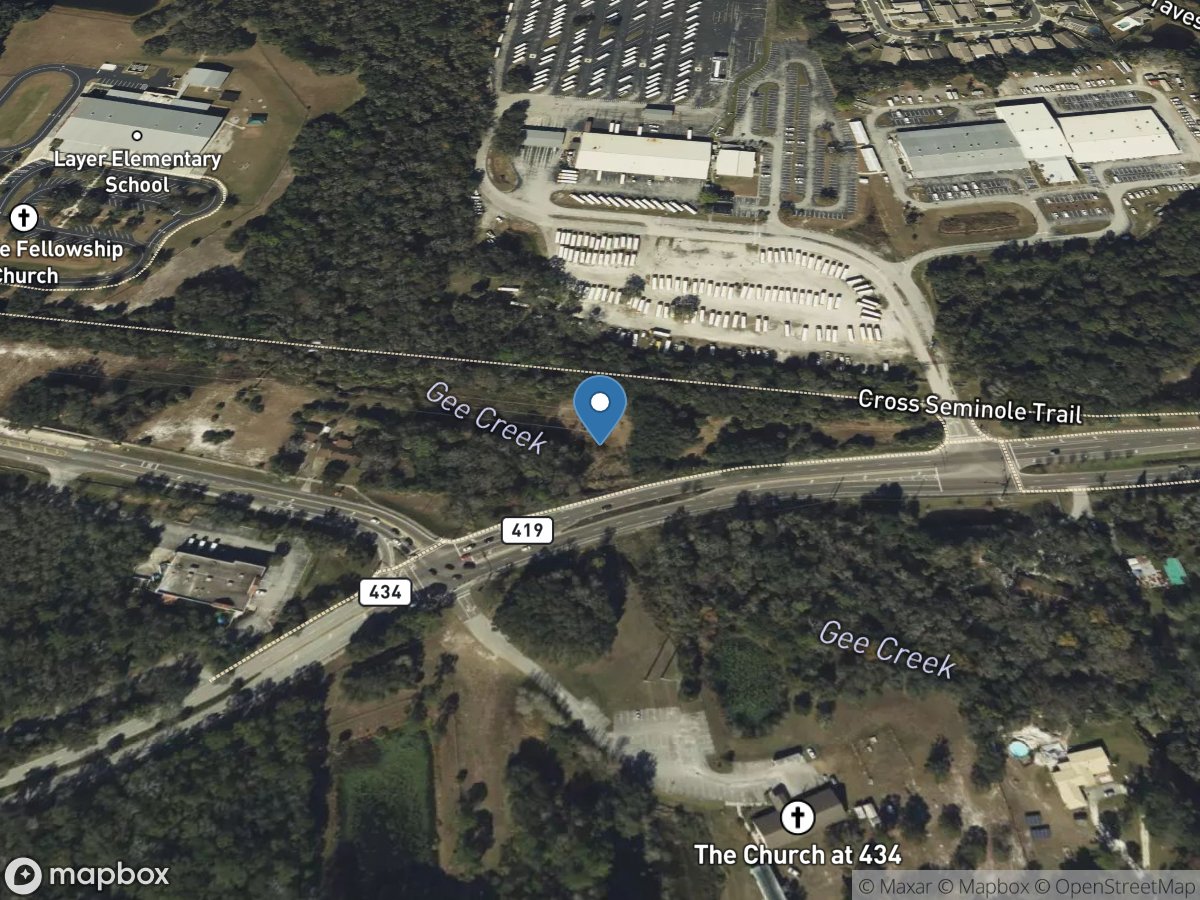 Gee Creek near Longwood, FL location