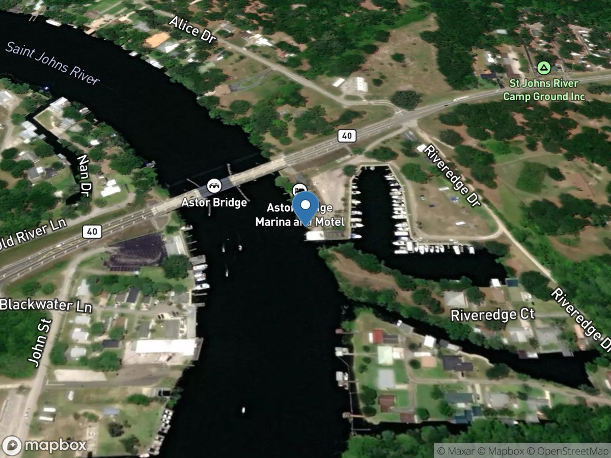 St. Johns River at Astor, FL location