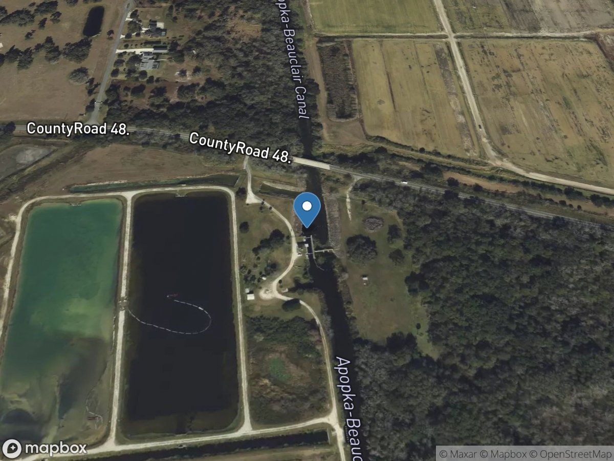 Apopka-Beauclair Canal below DAM near Astatula, FL location