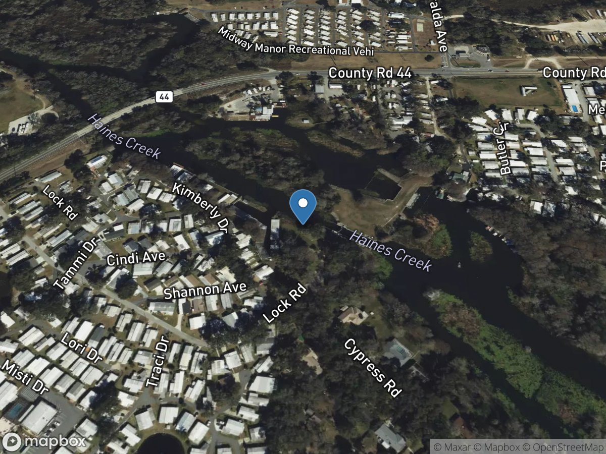 Haynes Creek below Burrell DAM at Lisbon, FL location