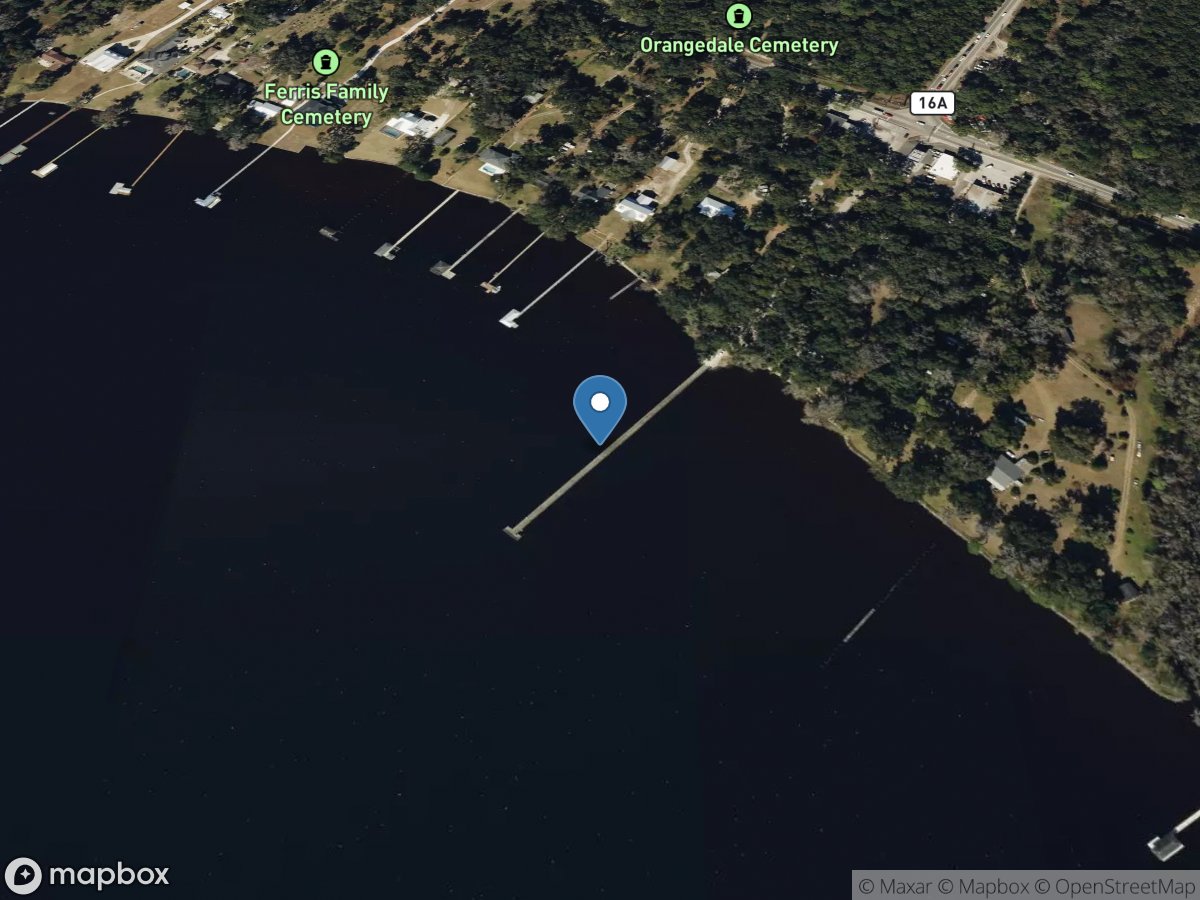 ST Johns River below Shands Bridge near Grn Cove Sprg, FL location