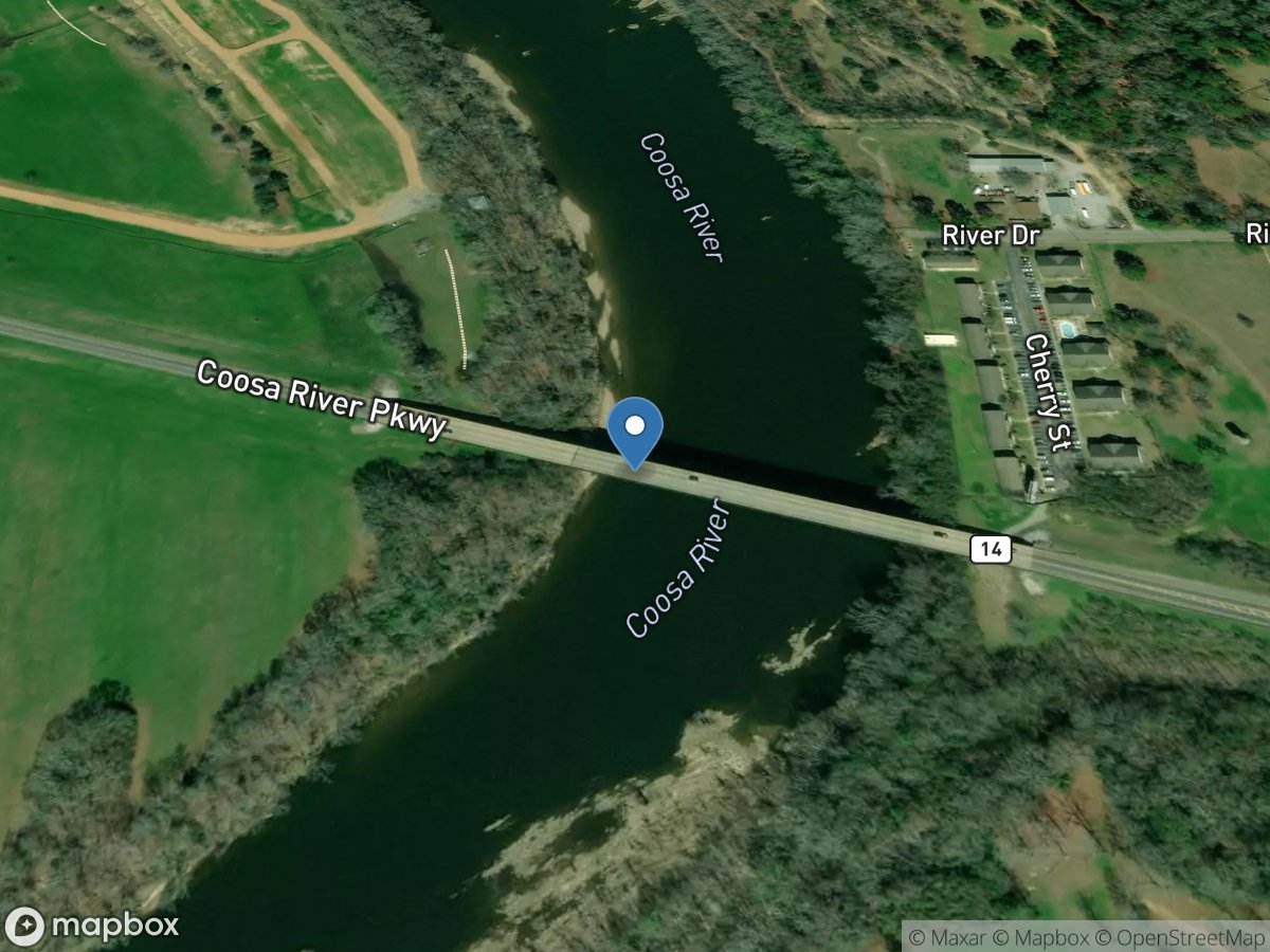 Coosa River at Highway 14 near Wetumpka, AL location